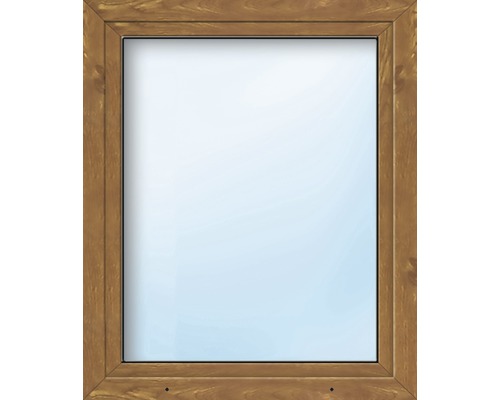 Plastové okno jednokřídlé ESG ARON Basic bílé/zlatý dub 750 x 1650 mm DIN levé