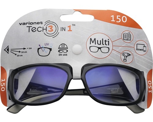 Multifokální brýle Varionet Tech 3 v 1 s filtrem modrého světla a UV ochranou