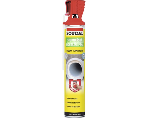 Montážní pěna PUR SOUDAL studnařská GG DIY trubičková 750 ml