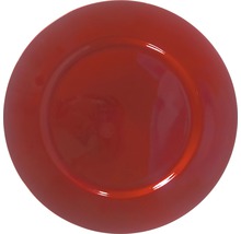 Kulatý červený jídelní talíř