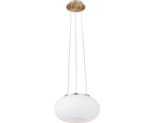 Závěsná lampa s bílým skleněným stínidlem