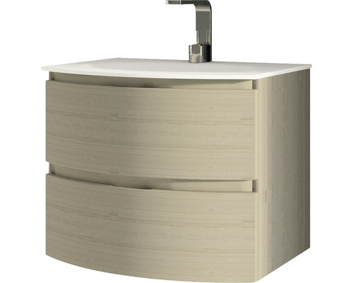 Skříňka pod umyvadlo se dvěma zásuvkami, umyvadlem a vodovodní baterií