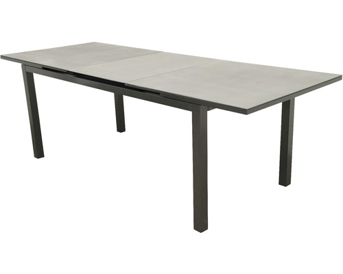 Rozkládací zahradní stůl s kovovým rámem a deskou