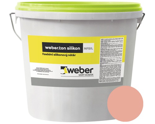 Fasádní nátěr WEBER.TON silikon 25 kg CE7D červená