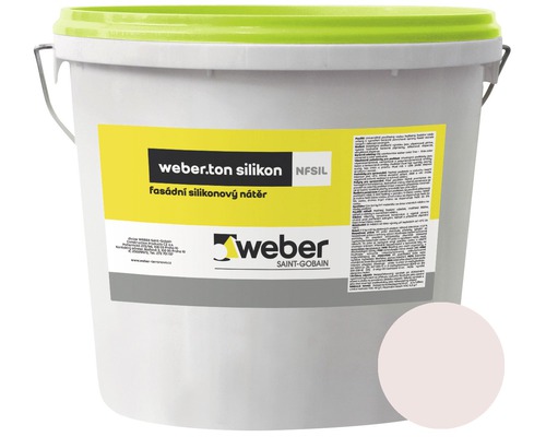 Fasádní nátěr WEBER.TON silikon 25 kg FI00 fialová Kbelík silikonové fasádní barvy