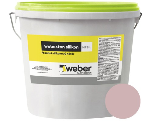 Fasádní nátěr WEBER.TON silikon 25 kg FI2D fialová Kbelík silikonové fasádní barvy