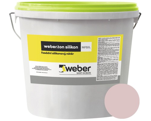 Fasádní nátěr WEBER.TON silikon 25 kg FI2E fialová Kbelík silikonové fasádní barvy
