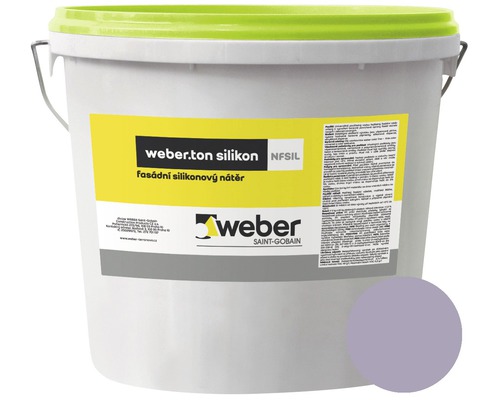 Fasádní nátěr WEBER.TON silikon 25 kg FI4B fialová Kbelík silikonové fasádní barvy Weber