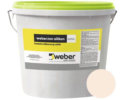Fasádní nátěr WEBER.TON silikon 25 kg HN00 hnědá Kbelík silikonové fasádní barvy