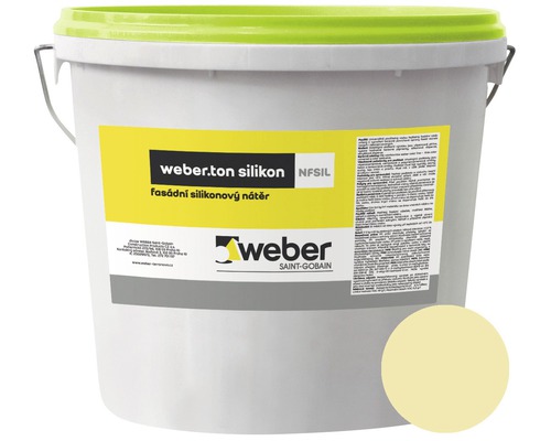 Fasádní nátěr WEBER.TON silikon 25 kg ZE2D zelená Kbelík silikonové fasádní barvy