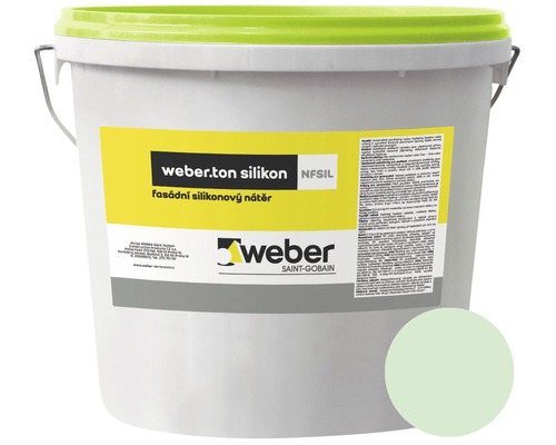 Fasádní nátěr WEBER.TON silikon 25 kg ZE6D zelená