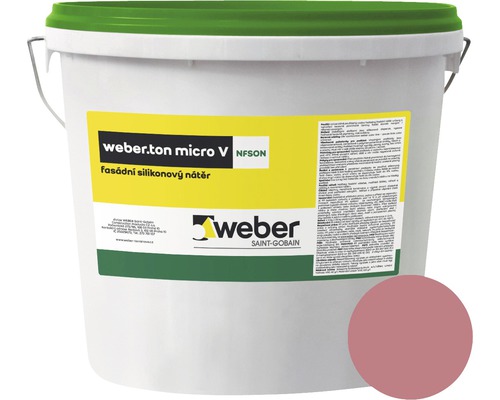 Fasádní nátěr WEBER.TON micro V s mikrovláknem 25 kg FI1C fialová