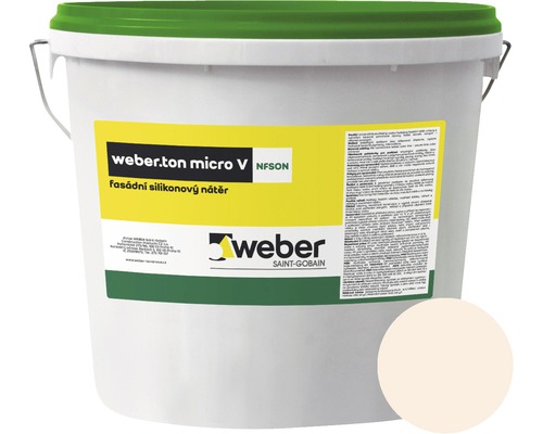 Fasádní nátěr WEBER.TON micro V s mikrovláknem 25 kg OK00 okrová