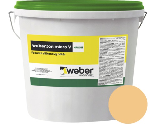 Fasádní nátěr WEBER.TON micro V s mikrovláknem 25 kg OK1C okrová