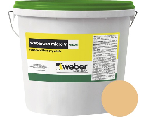 Fasádní nátěr WEBER.TON micro V s mikrovláknem 25 kg OK2C okrová