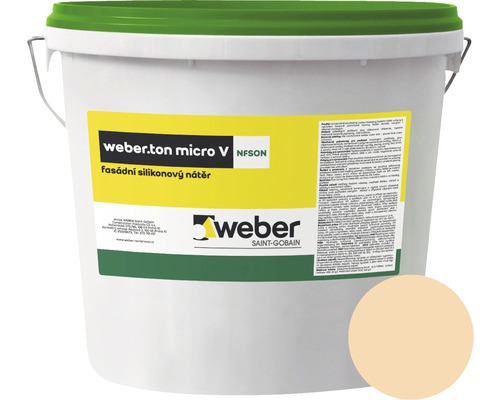 Fasádní nátěr WEBER.TON micro V s mikrovláknem 25 kg OR2D okrová