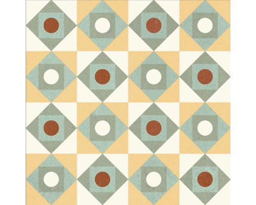 Čtvercová dlaždice s geometrickým vzorem