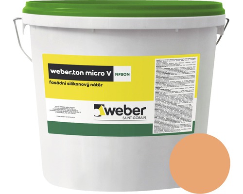 Fasádní nátěr WEBER.TON micro V s mikrovláknem 25 kg OR3B okrová