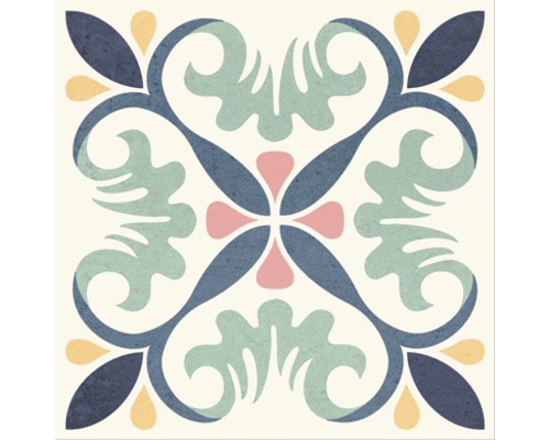 Dekorativní dlaždice s květinovým vzorem