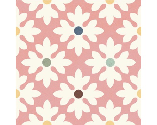 Vzor dlaždic s květinovým dekorem