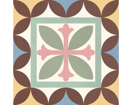 Dekorativní podlahová dlaždice s geometrickým vzorem