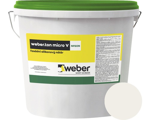 Fasádní nátěr WEBER.TON micro V s mikrovláknem 25 kg ZE00 zelená