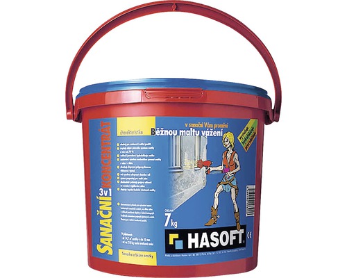 Přísada do malty HASOFT Sanační koncentrát 3 v 1 7 kg Sanační koncentrát v kbelíku, 7 kg