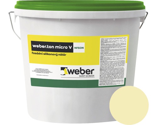 Fasádní nátěr WEBER.TON micro V s mikrovláknem 25 kg ZE2D zelená