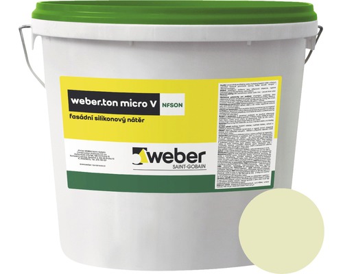 Fasádní nátěr WEBER.TON micro V s mikrovláknem 25 kg ZE4D zelená