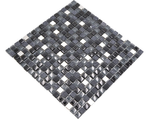 Mozaiková rohož ze skla a přírodního kamene, čtvercový tvar