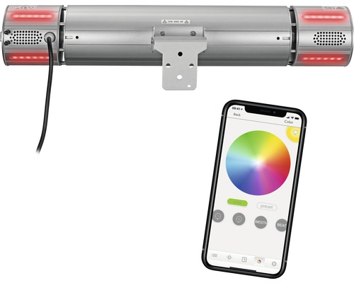 LED světelná lišta s ovládáním pomocí aplikace pro chytré telefony pro výběr barev