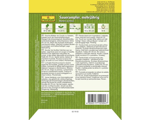 Šťovík kyselý víceletý, balení semen od FloraSelf