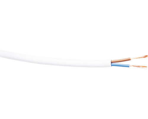 Silový kabel H05VV-F (CYSY) 2x1 bílý 20m