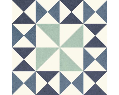 Čtvercová dlaždice s geometrickým trojúhelníkovým vzorem