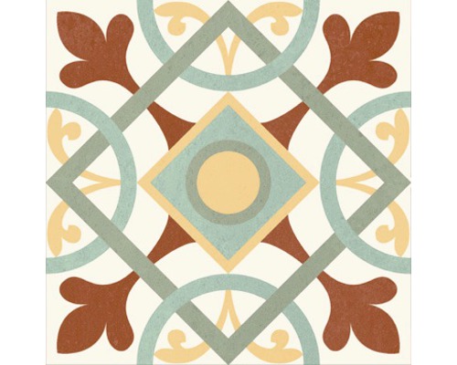 Dekorativní podlahová dlaždice s geometrickým vzorem