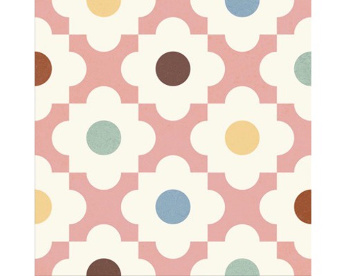 Vzor dlaždic s květinovým designem