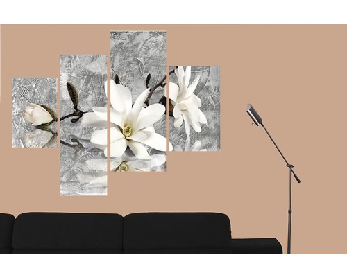 Vícedílný nástěnný obraz s květy magnólie