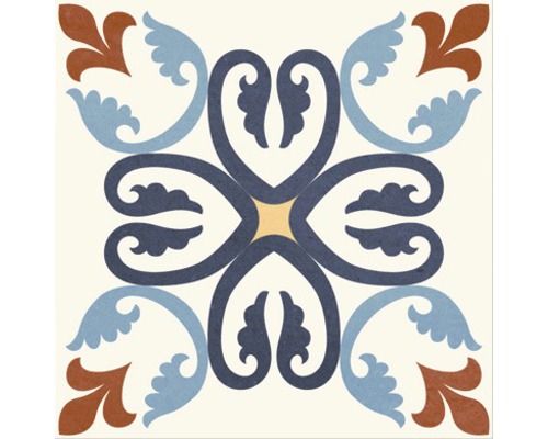 Dlaždice s květinovým dekorem