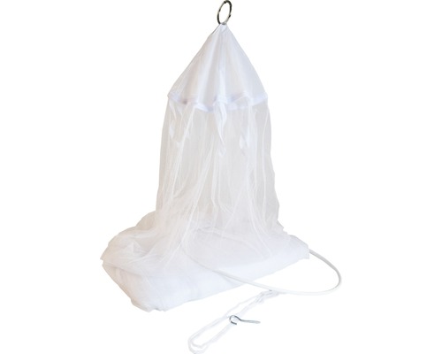 Bílá moskytiéra se zavěšením