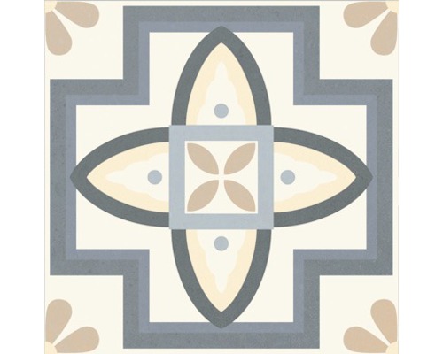 Dekorativní podlahová dlaždice s geometrickým vzorem