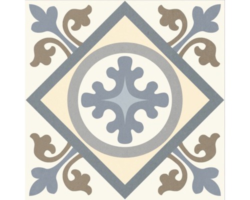 Dekorativní podlahová dlaždice s geometrickým vzorem