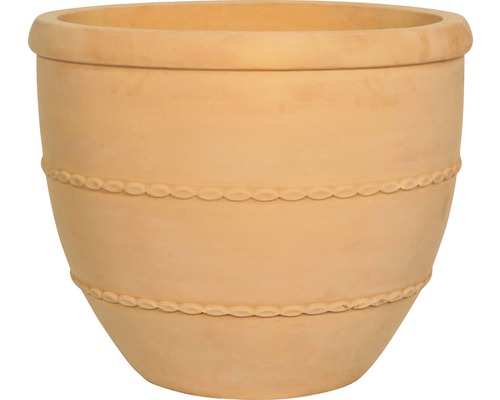 Terakotový květináč s dekorativním okrajem