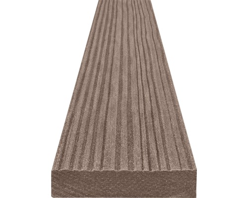 Ukončovací lišta pro terasová prkna WPC TERAFEST 16 x 70 x 2000 mm světle hnědá Drážkované terasové prkno z kompozitního materiálu