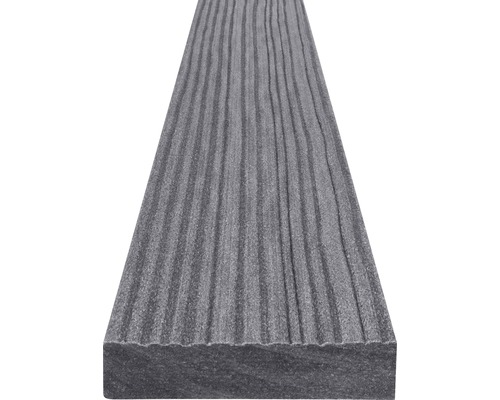 Ukončovací lišta pro terasová prkna WPC TERAFEST 16 x 70 x 2000 mm světle šedá Rýhovaná dřevěná podlahová lišta