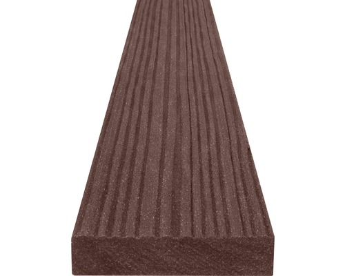 Ukončovací lišta pro terasová prkna WPC TERAFEST 16 x 70 x 2000 mm tmavě hnědá Terasa z dřevoplastu s rýhovaným povrchem