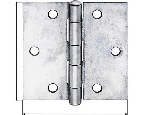 Kovové dveřní závěsy se zaoblenými rohy