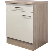 Kuchyňská skříňka spodní s dvířky Flex Well Nepal šířka 60 cm kašmírový odstín lesklý
