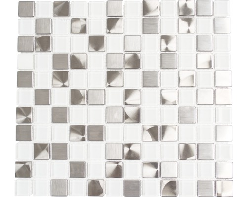 Mozaika bílá lesklá 32,7x30,2 cm