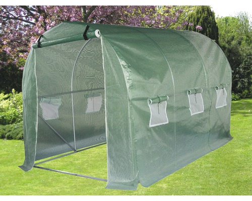 Zahradní skleník s ocelovým rámem a fóliovým krytem