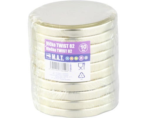 Víčko Twist off 82 milimetrů, 10 kusů v balení